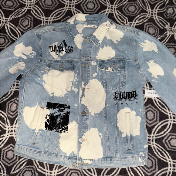 PacSun Men’s NWT Bleach Denim Jacket - Picture 1 of 6